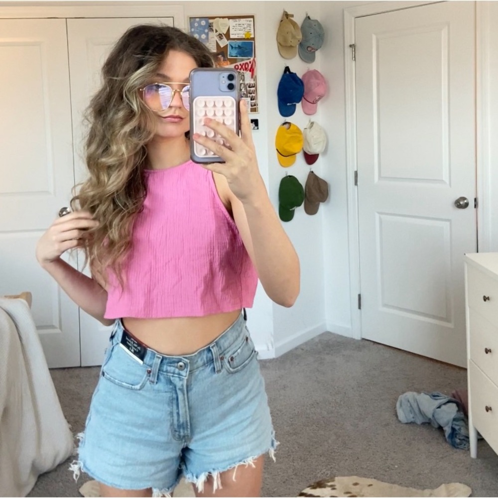 Zara pink crop top